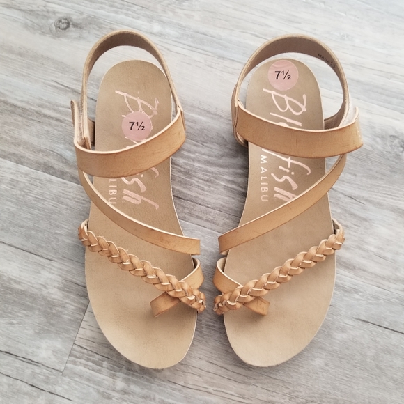 Blowfish Shoes - Blowfish Womens 7.5 Tan Braided Sandals